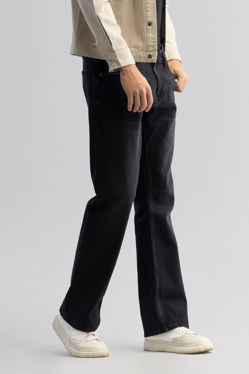 SNITCH RetroRipple Jet Black Bootcut Jeans - Image 2