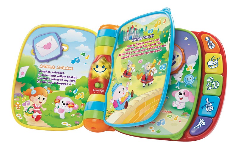 VTech Baby Musical Rhymes Book, Nursery Rhyme Book with 2 Modes of Play, Baby Sensory Toy with Music, Lights and Sound, Baby Book for Language Skills and Reading, Learning Toy for Ages 3 Months + - Image 2
