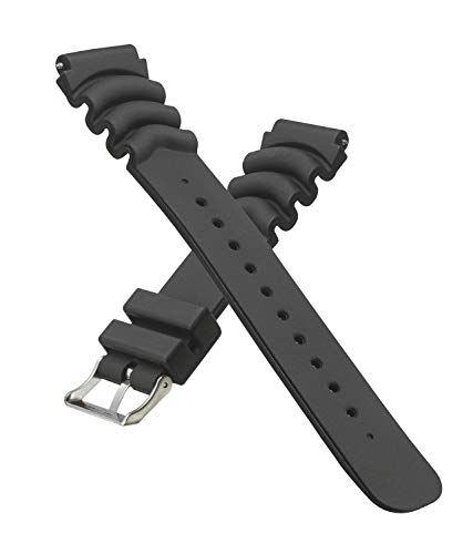 ALPINE INTERNATIONAL ALPINE Premium Black Rubber 22mm Watch Band - Replacement Smart Watch Bands for Women and Men - Waterproof Extra Long Watch Straps for Diverse Watches - Fits Wider Wrists Only 7 1/2 inches - 9 inches - Image 3