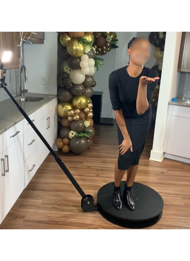 Generic - 360 Photo Booth Machine for Parties with 2 People to Stand Software APP Control 360 Video Camera Booth Selfie Platform Spin 360 Automatic Slow Motion - Image 1