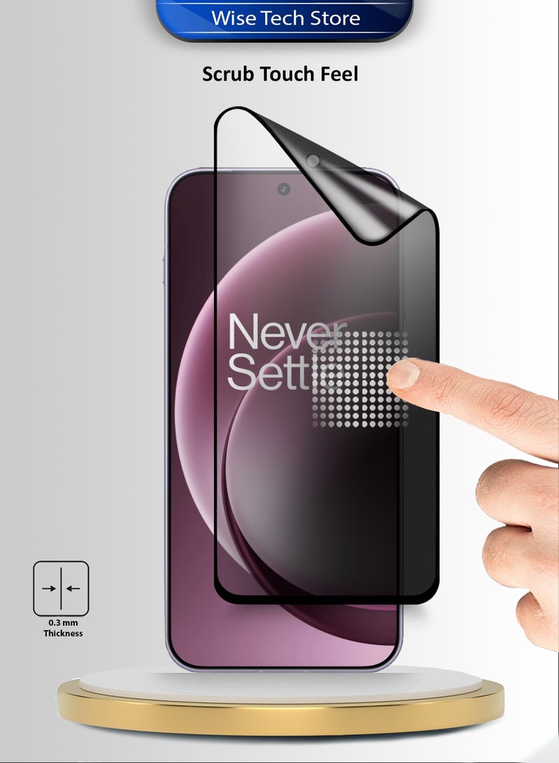 Wtech OnePlus 15 5G 2025 Premium Nano Ceramic Privacy Full Glue Full Cover Matte Flexible Screen Protector (MSCNMP) - Clear/Black - Image 4