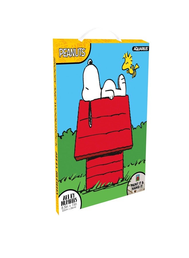 AQUARIUS Peanuts Snoopy Art by Numbers Mini - 8.5 x 11 in - Peanuts Themed Paint by Number for Adults & Kids - DIY Color by Number Paint Kit for Beginner - Officially Licensed - Image 1