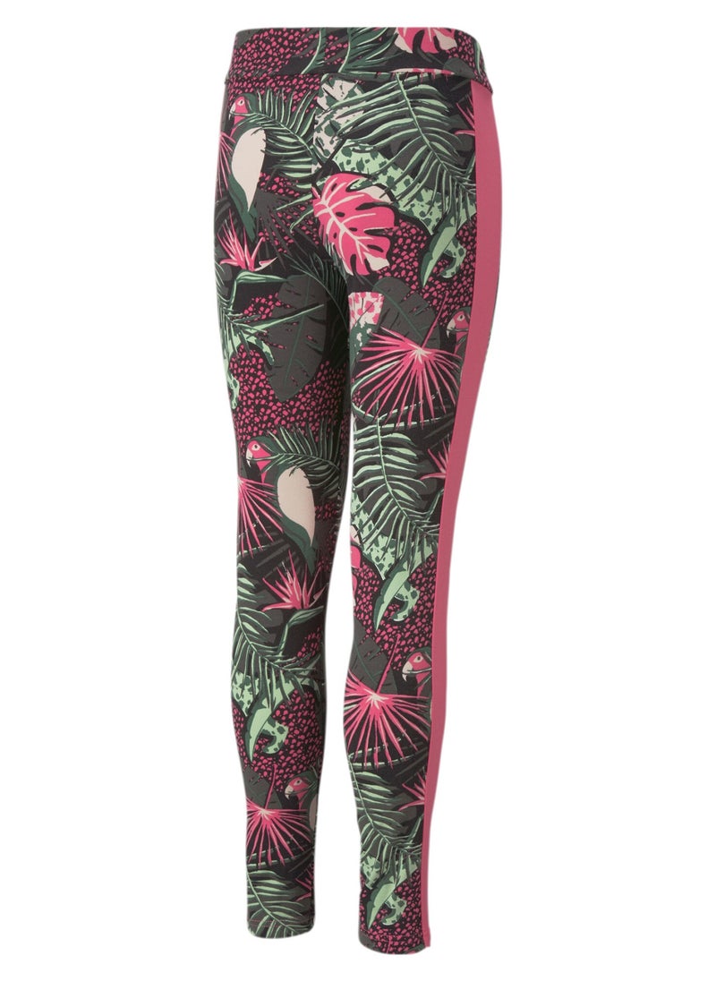 PUMA - T7 Vacay Queen Kids Girls Printed Leggings - Image 1