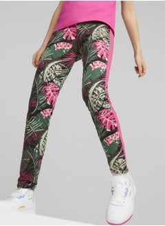 T7 Vacay Queen Kids Girls Printed Leggings