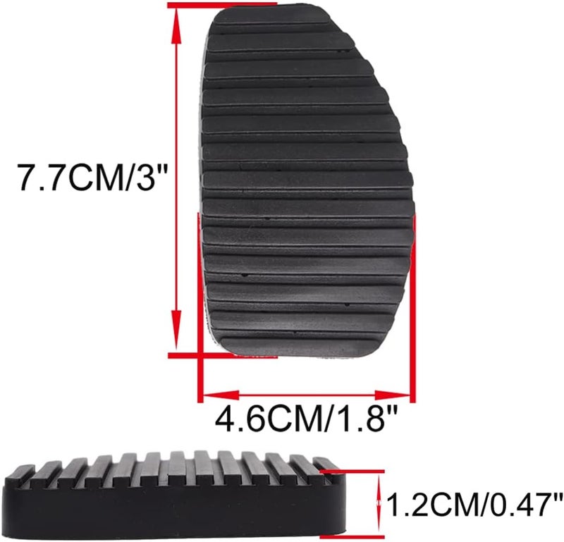 Wivplex Car Brake Clutch Foot Pedal Pad Cover Set - Image 3