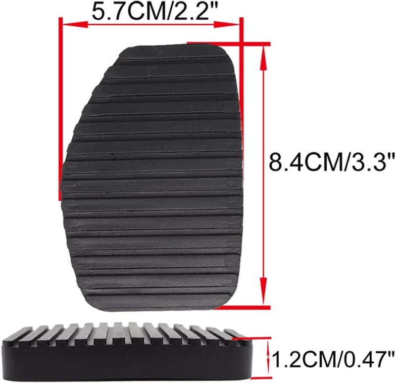 Wivplex Car Brake Clutch Foot Pedal Pad Cover Set - Image 2