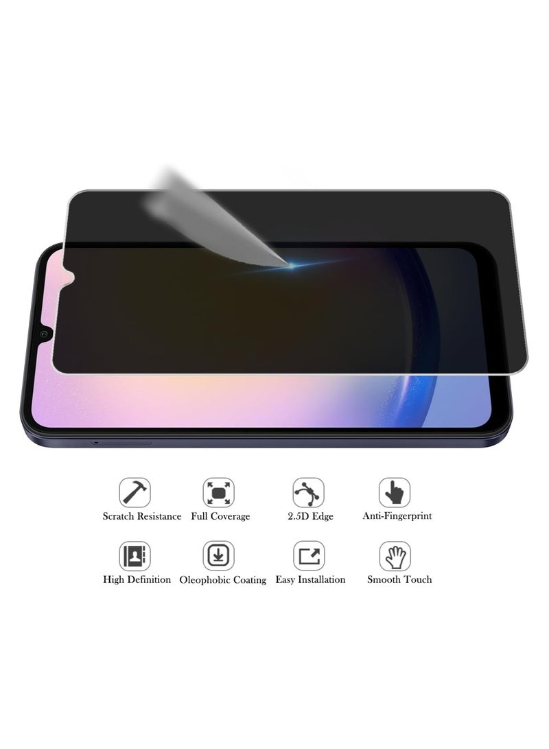 DUSALA Tempered Glass for Samsung Galaxy A06 Privacy Glass Screen Protector Anti Spy Tempered Glass Film 9H Hardness Scratch Resistant Bubble Free Glass Screen Protector for Samsung Galaxy A06 - Image 4