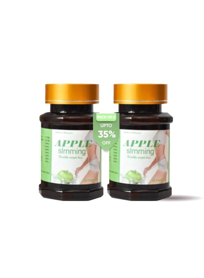 Apple Slimming Healthy Weight Loss 50 Capsules PACK OF 2
