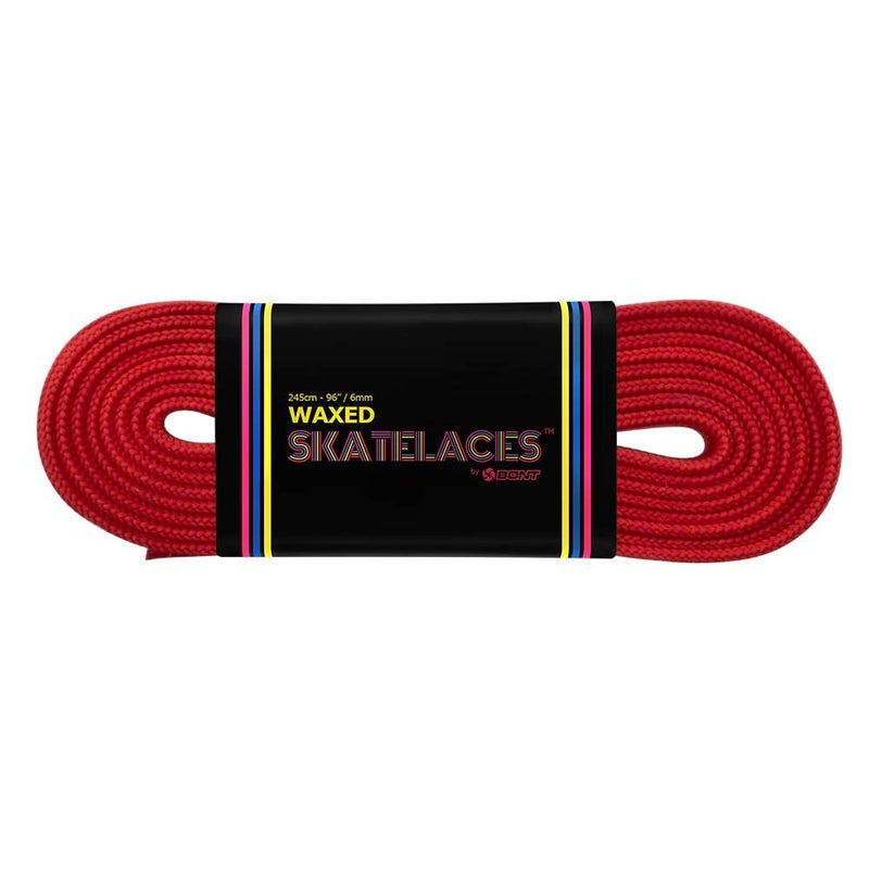 Bont Skates Waxed Laces - 6mm & 8mm - 47" 71" 79" 96" 108" - Like It's Hot Red (8mm Wide / 79 inch / 200cm) - Image 3