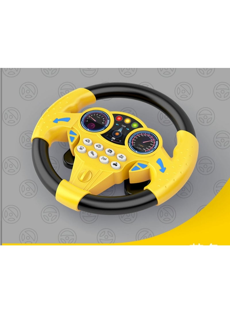Steering Wheel Simulator Musical Toy Yellow
