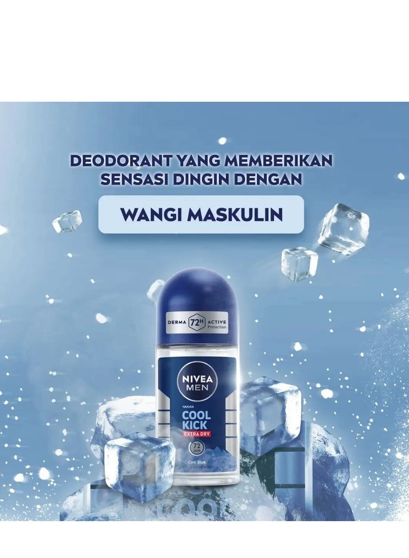 نيفيا للرجال رول اون كول كيك إكسترا دراي 72 ساعة 50 مل (عبوة من قطعتين) - Image 3