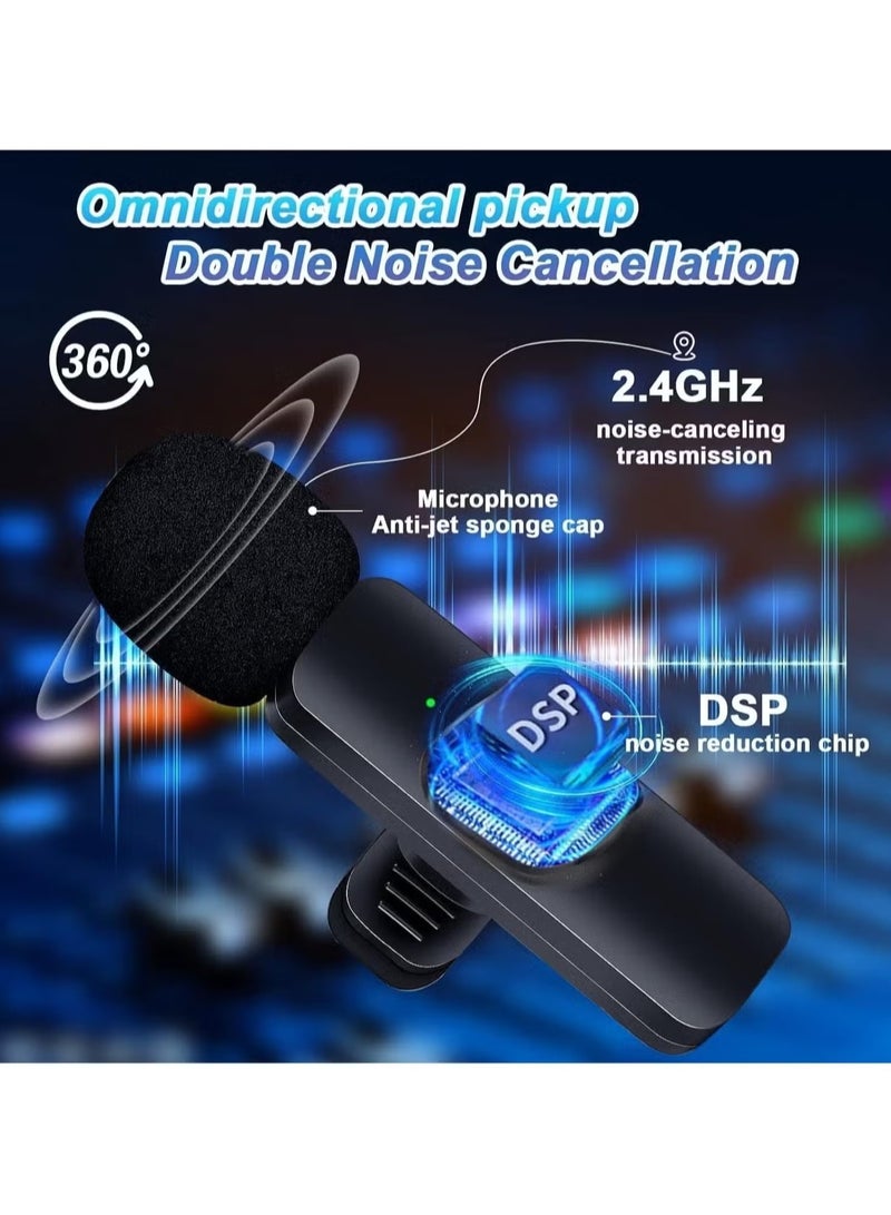 TIGER New Microphone for iPhone –- Omnidirectional Wireless Lapel Microphone with Double Noise Cancelling, Reverberation Mode –- Professional Mic for Video Recording, Podcasting, YouTube & TikTok - Image 4