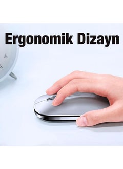 Polhammobile Polham 2.4ghz Ultra Quiet Rechargeable Ergonomic Wireless Magic Mouse, Apple, Microsoft Compatible Mouse  - Image 3