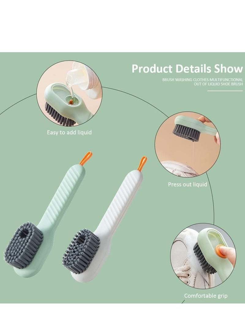 Multi-Functional Shoe Cleaning Brush with Long Handle & Liquid Tank – Random Color