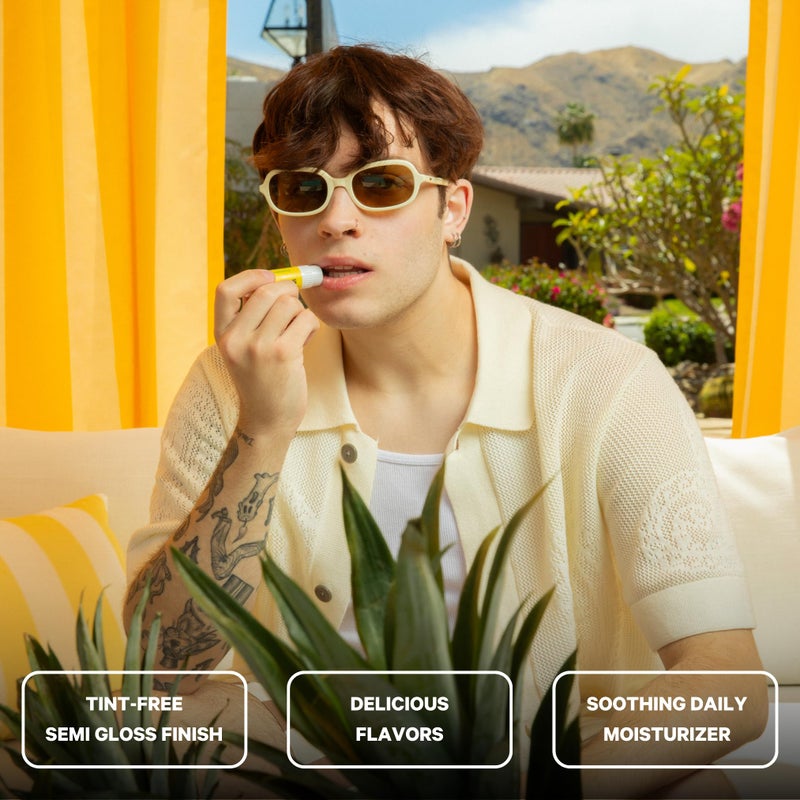 Space Camp Wellness Jumbo Lip Balm - Tropical Pineapple Organic Flavored Balm (2 Pack) - Image 5