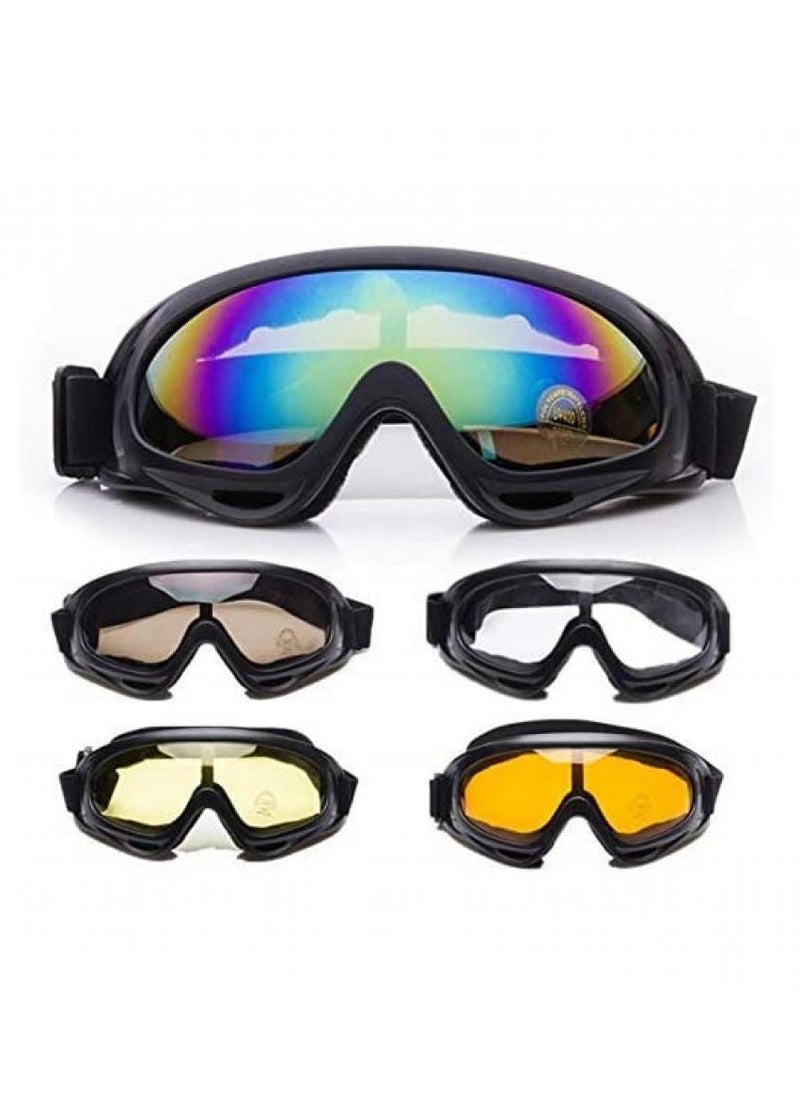 AIWANTO Portable Goggles Bike Cycles  Sun Glasses  Outdoor Sports Bicycle Glasses Snow Ride Men Women Goggles With Black Shade Cooling  - Image 1