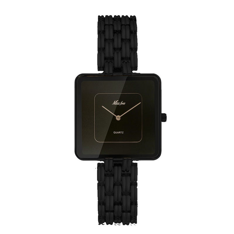 MISS FOX Missfox High-End Square Dial Quartz Wrist Watch for Men and Women, Stainless. Steel Anolog  30M Waterproof Classic Fashion Wrist Watch Anniversary Gift - Image 1