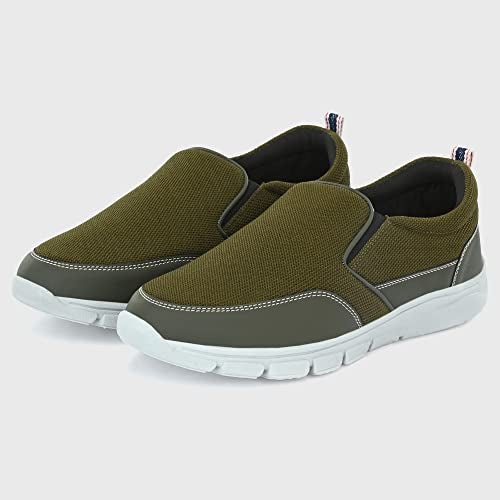 Centrino Running Shoes for Men | Lightweight Breathable Mesh Sneakers | Comfortable Cushioned Walking & Workout Shoes | Casual Fashion Sports Footwear (6712) Olive - Image 3