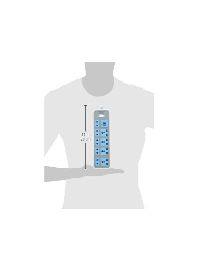 Electricity joint- 2500watt 10a/240v, dual usb ports 5v 2.1a - Image 2