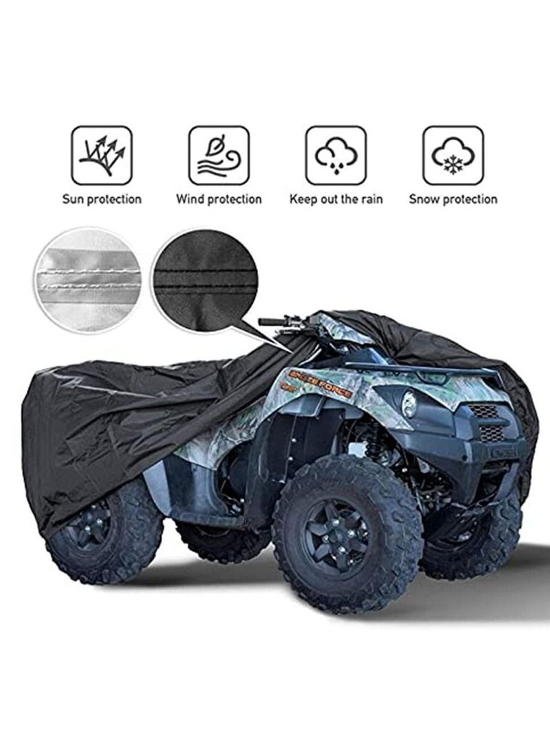 Generic ATV Cover Waterproof 190T Oxford Cloth Outdoor 4 Wheeler Protective Cover Windproof Sun Cover All Weather Protection Portable for Most ATV Motorcycle Mobility Scooter  - Image 4