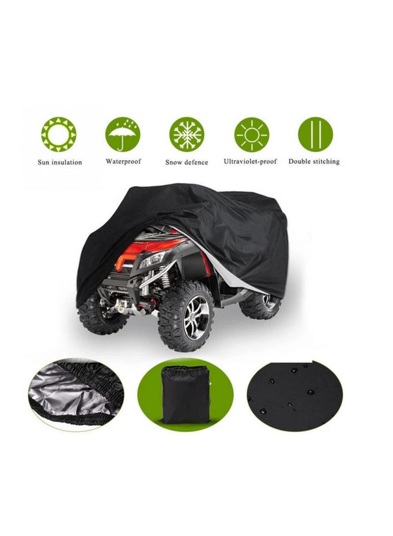 Generic ATV Cover Waterproof 190T Oxford Cloth Outdoor 4 Wheeler Protective Cover Windproof Sun Cover All Weather Protection Portable for Most ATV Motorcycle Mobility Scooter  - Image 3