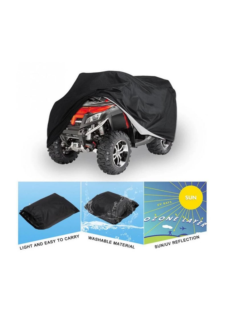 Generic ATV Cover Waterproof 190T Oxford Cloth Outdoor 4 Wheeler Protective Cover Windproof Sun Cover All Weather Protection Portable for Most ATV Motorcycle Mobility Scooter  - Image 2