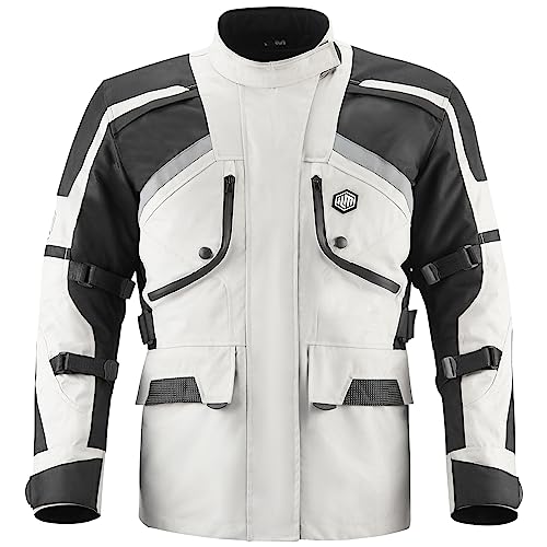 ILM Motorcycle Jacket Adventure Mens Riding Armored Airflow Dirt Bike Touring Waterproof Clothing All Season Model RL01 - Image 1