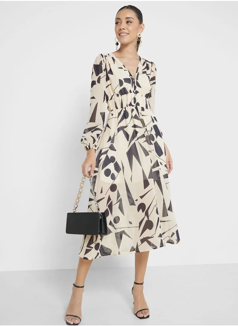 ايلا Geometric Print Dress