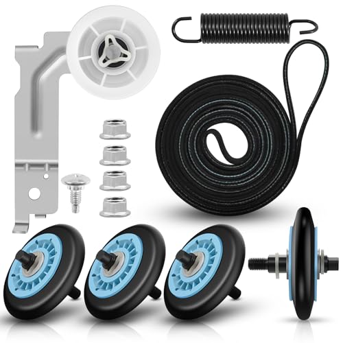 BTNTVEN Dryer Repair Kit Replacement for Samsung Drum Roller DC97-16782A, Dryer Belt 6602-001655, Idler Pulley DC93-00634A, fits DV48H7400EW/A2 DV40J3000EW/A2 DV45H7000EW/A2 DV52J8700EP/A2 DV448AEP DV419AEW - Image 1