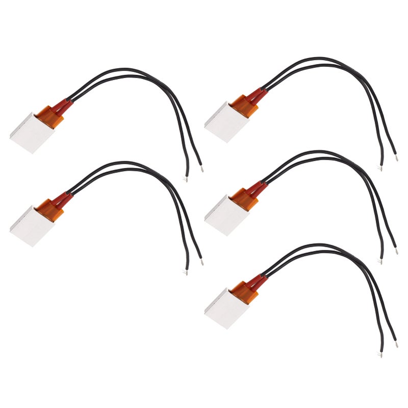 5Pcs PTC Heater Plate Ceramic Thermostatic Aluminum PTC Heating Element 70℃ Black Cable 12V - Image 4