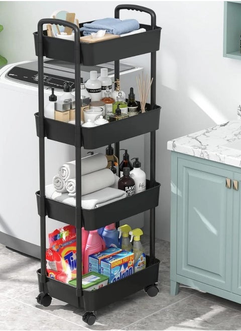 4 Layer Kitchen Cart with Rotatable Wheels