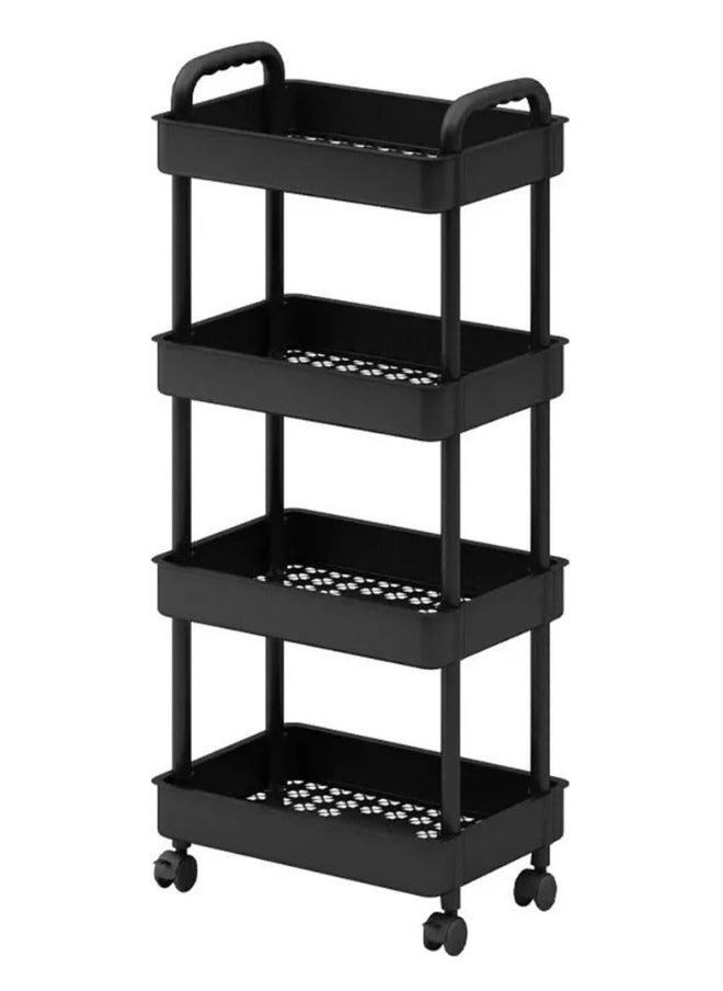 4 Layer Kitchen Cart with Rotatable Wheels