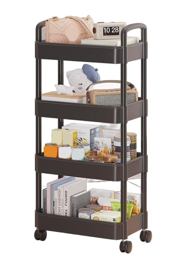 4 Layer Kitchen Cart with Rotatable Wheels
