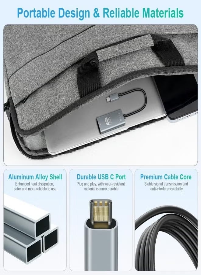 USB C to HDMI Adapter 4K 60Hz, Smallest Thunderbolt 4 Type C to HDMI Adapter Compatible for iPhone 15 Series, MacBook Pro/MacBook Air, iMac, iPad Pro/Air, Galaxy S8-S23, Pixelbook, Dell XPS - Image 5