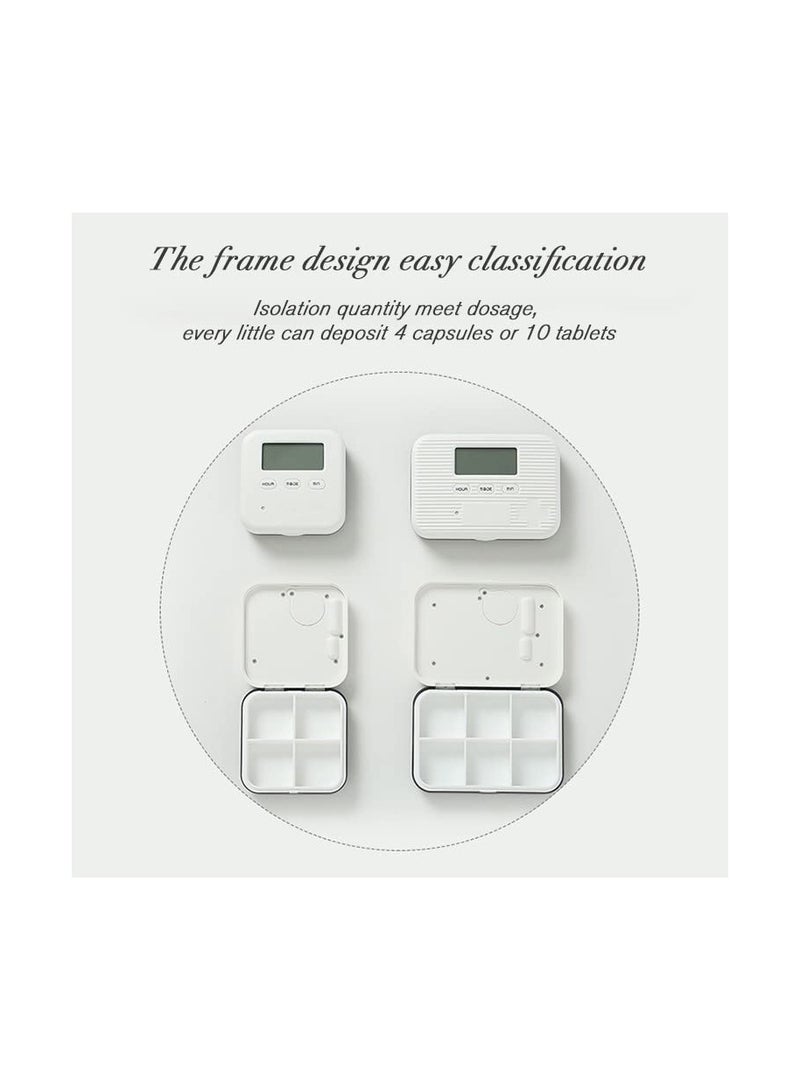 LCD Screen Memory Timer Pill Organizer with Electric Alarm - Portable Daily Medicine Storage Box for Vitamins, Fish Oil, Supplements, and Travel Use. - Image 4
