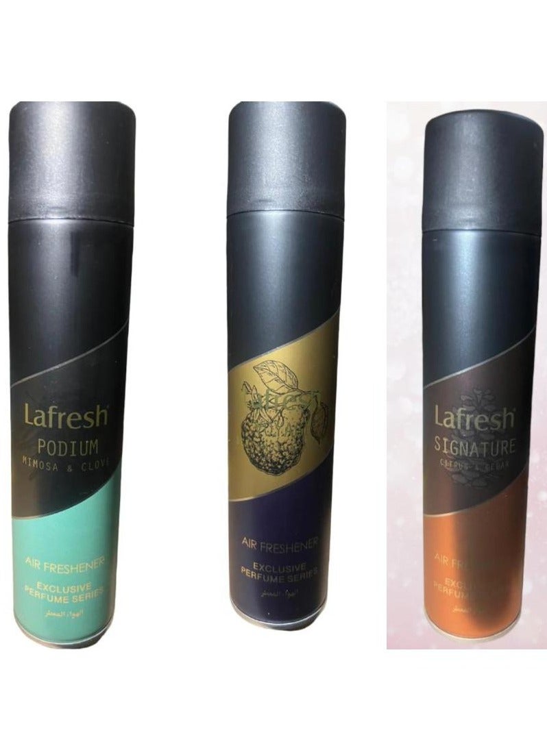 لا فريش معطر جو بمختلف الأنواع والألوان 3 قطع 3*300 مل 