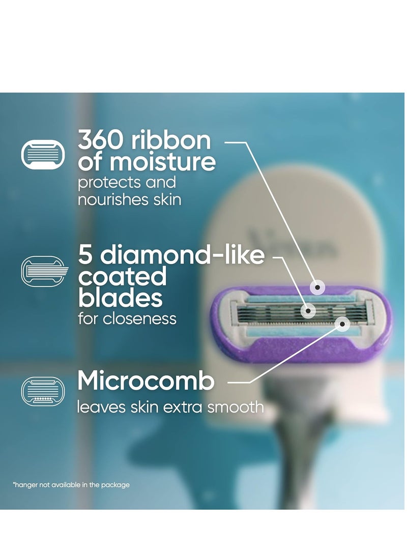 Gillette Venus Deluxe Smooth Swirl Womens Razor Blade Refills, 6 Count, Moisture Ribbon to Protect Against Irritation - Image 2