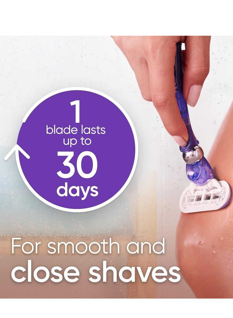 Gillette Venus Deluxe Smooth Swirl Womens Razor Blade Refills, 6 Count, Moisture Ribbon to Protect Against Irritation - Image 3