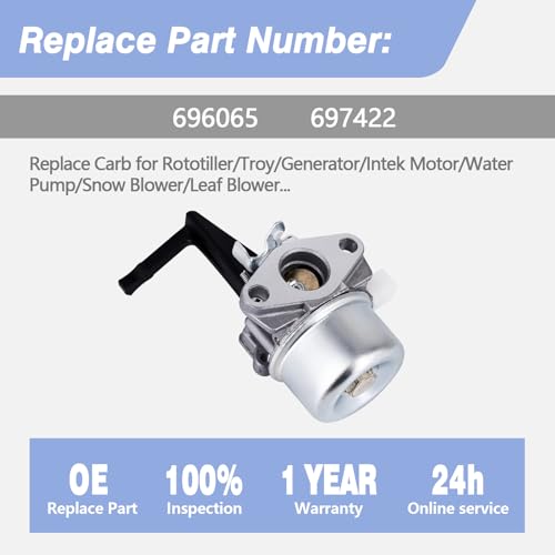 CULMKARI 696065 697422 Carburetor Kit Fits for 110402 110412 5HP 5.5HP 6HP 6.5HP 7HP Tiller Engine Carb Rototiller Troy Generator Intek Motor Water Pump Replace Carb - Image 3