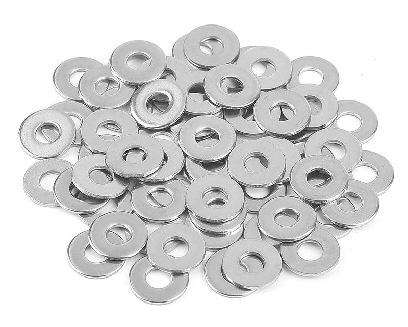 (M8) Flat Washer, Zinc Plated Finish Flat Washers For Bolt Screw Suitable for Factories Repair, Kitchens, Shops, and Outdoor Construction (100pcs)