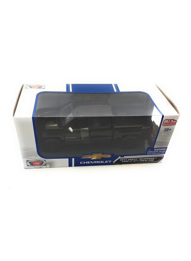 موتورماكس شاحنة شيفروليه سيلفرادو 1500 LT Z71 سوداء موديل 2017 بمقصورة طاقم مصبوبة بمقياس 1:24 من موتور ماكس - Image 1