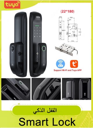 Smart Lock Work with Inner Door Lock Fingerprint Locks with Keypads Keyless Entry Deadbolt Front Door Lock Bluetooth App Control Touchscreen Keypad for Office With 180mm Lock Body - pzsku/Z561120E0B8C73C8F6CEEZ/45/1750820275/c73d2555-be99-41f9-ac5e-034d87953280
