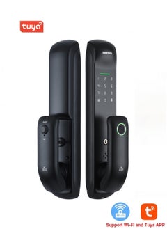 TUYA Smart Lock Work with Inner Door Lock Fingerprint Locks with Keypads Keyless Entry Deadbolt Front Door Lock Bluetooth App Control Touchscreen Keypad for Office With 180mm Lock Body  - Image 1