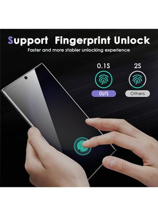 [2 Pack] Samsung Galaxy S24 Ultra Privacy Screen Protector,Support Fingerprint Unlock Film Protector for S24 Ultra,9H Hardness Tempered Glass Dispaly Protection,Anti-Scratch Anti-drop Case Friendly - view 4