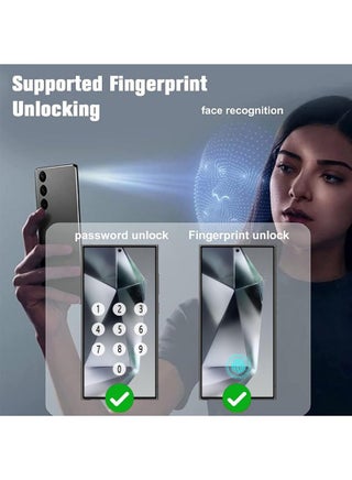 [2 Pack] Samsung Galaxy S24 Ultra Privacy Screen Protector,Support Fingerprint Unlock Film Protector for S24 Ultra,9H Hardness Tempered Glass Dispaly Protection,Anti-Scratch Anti-drop Case Friendly - view 2
