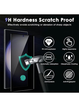 [2 Pack] Samsung Galaxy S24 Ultra Privacy Screen Protector,Support Fingerprint Unlock Film Protector for S24 Ultra,9H Hardness Tempered Glass Dispaly Protection,Anti-Scratch Anti-drop Case Friendly - view 3