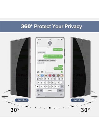[2 Pack] Samsung Galaxy S24 Ultra Privacy Screen Protector,Support Fingerprint Unlock Film Protector for S24 Ultra,9H Hardness Tempered Glass Dispaly Protection,Anti-Scratch Anti-drop Case Friendly - view 5