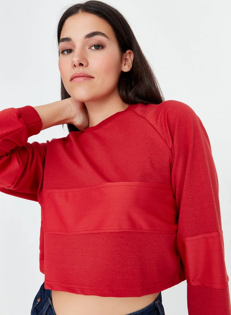 trendyol Crew Neck Knitted Sweatshirt