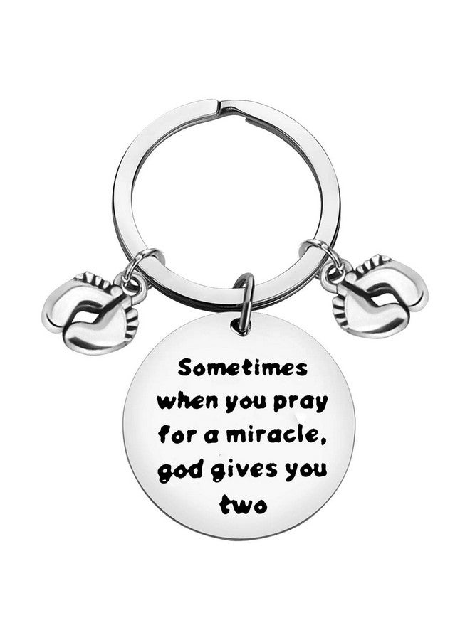 Baipilu Mom To Be Gift Keychain Pregnancy Announcement Gift Twin Mom Gift New Mom Gift Twin Mom Jewelry First Time Mom Gift Pregnant Mom Jewelry Baby Announcement Gifts - Image 1