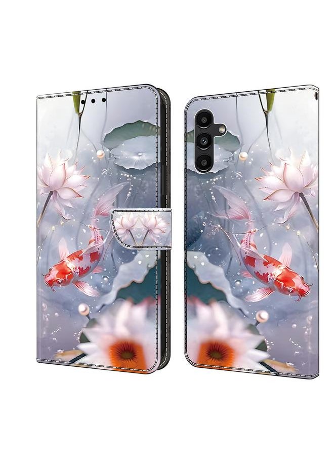 Zaboon - For Samsung Galaxy S22 5G Crystal Painted Leather Phone case(Koi) - Image 1